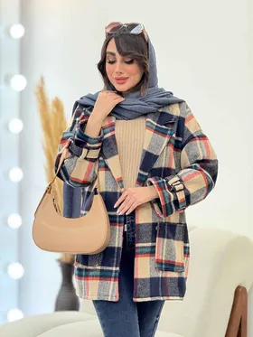پالتو چهارخونه دو جیب کاملیا