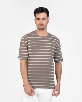ام کی کالکشن تیشرت آستین کوتاه mk-27258-brown