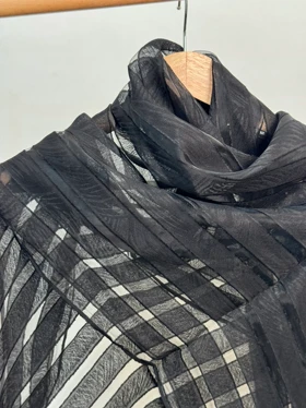 شال ویسکوز مشکی کد 9