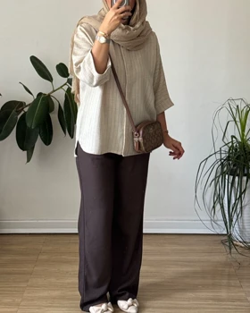 شومیز مانتویی لینن تانیا