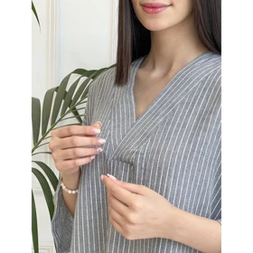 تونیک لینن یقه هفت