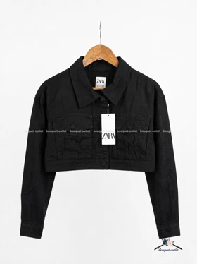 کت کراپ مشکی زنانه برند زارا ZARA