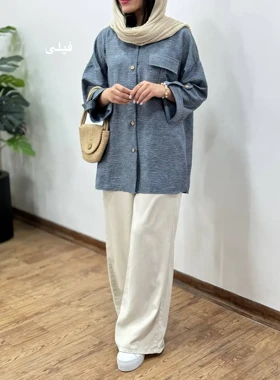 مانتو جلو دکمه مهشید