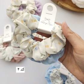 کش اسکرانچی پارچه ای گل‌دار