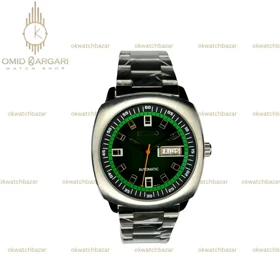 ساعت مچی سیکو مربعی سیلور صفحه سبز Seiko Recraft