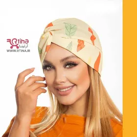 کلاه حجاب پارچه ای توربان مدل گل‌دار