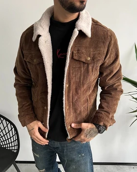 کاپشن کبریتی وارداتی CORDUROY قهوه ای