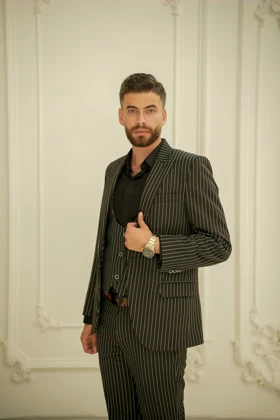 ست سه تیکه کت شلوار جلیقه مردانه دیپلمات مدل 604