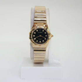 ساعت مچی زنانه امگا Omega تمام استیل با قفل پروانه ای