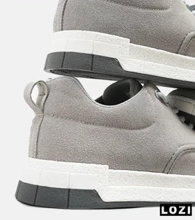 کتانی مردانه طوسی سفید PULL&BEAR