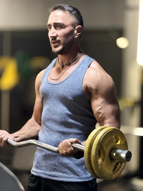 رکابی تنک تاپ قهرمانی کبریتی آبی