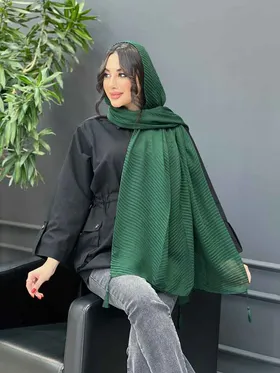 شال پلیسه پایین منگوله‌دار