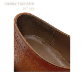 کفش رسمی/روزمره مردانه چرم طبیعی مدل هشترک بندی لیزری