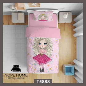 روتختی کودک طرح دختر مو فرفری کد T5888