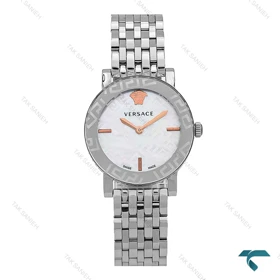 ساعت ورساچه Greca Glass زنانه نقره ای صفحه سفید Versace-6815-L