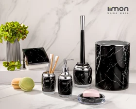 ست سرویس بهداشتی 2جداره ماربل رمانتیک لیمون