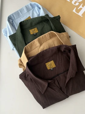 شومیز لینن تابستانی خنک زنانه مدل آلما کد 070