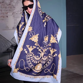 شال ابریشم ژاکارد هرمس جواهر 20191