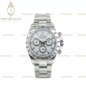 ساعت مچی رولکس دیتونا سیلور صفحه سفید Rolex Daytona
