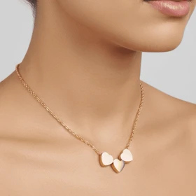 گردنبند دخترانه مدل سه قلب