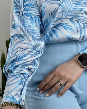 شومیز ساتن طرح دار(63)کد3383