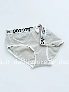شورت اسلیپ نخ پنبه کمر نوشته Cotton