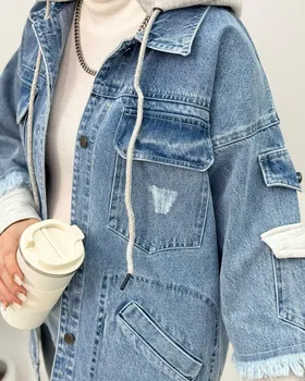 شکت کلاه‌دار ترکیبی جین