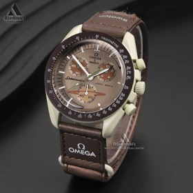 ساعت مچی امگا سواچ Omega x Swatch Speedmaster Sun (قهوه‌ای)