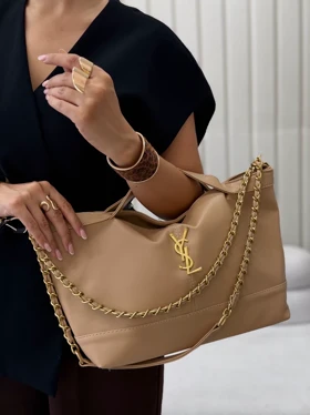 کیف زنانه چرمی آرنگ (کرم تیره)