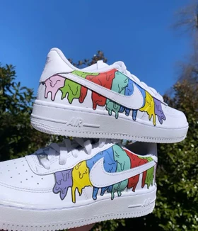 کفش اسپرت نایک ایرفورس مدل air force طرح Colorful Drip nike تک سایز