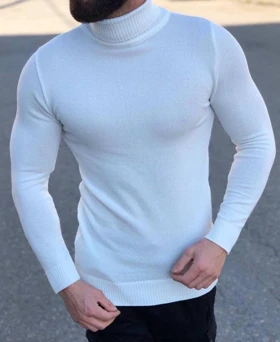 یقه اسکی سفید فری سایز کیفیت بالا - مناسب برای سایز L-XL-XXL