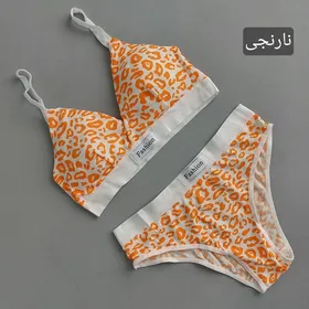 ست پلنگی نیم‌تنه و شورت زنانه 36 38