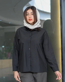 خرید عمده شومیز مشکی زنانه قیمت 328 تومن کد 7179