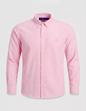 پیراهن آستین بلند پولو RalphLauren صورتی روشن