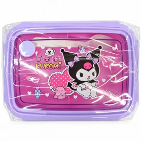 ظرف غذای کودک سانریو Sanrio مدل X-6018 فاقد BPA با طراحی فانتزی (یاسی-طرح کورومی)