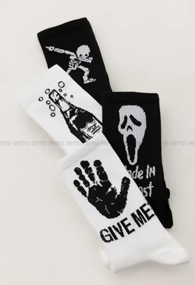 جوراب اسکلت ساق‌دار پنبه کد1004995