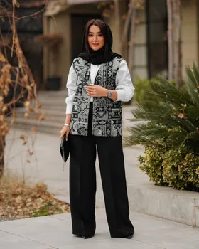 ست سه تکه وست شومیز شلوار نیم بگ مدل آرام کد 2711