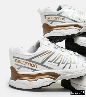 کفش کتانی بزرگ پا سفید طلایی سالومون Salomon X ULTRA