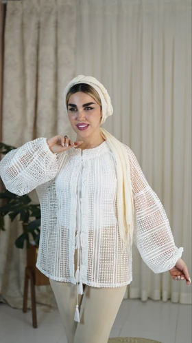 شومیز منگوله‌دار کد 1126