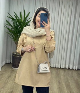مانتو شومیزی گلدوزی کد 2103