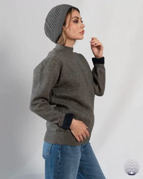 بافت یقه اسکی زنانه داخل کرکی