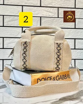 کیف صندوقی زنانه دوشی و دستی کنفی