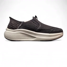 کفش پیاده روی اسکیچرز بدون بند قهوه ای تیره