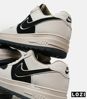 کفش کتانی بزرگپا کرم مشکی NIKE AIR FORCE