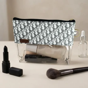 کیف لوازم آرایشی زنانه مدل فلامینگو طرح طلقی dior