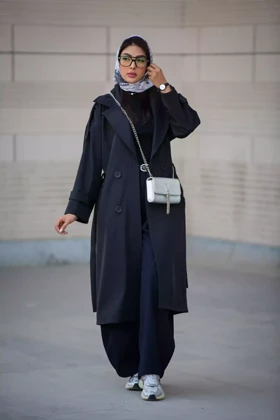 مانتو بارانی بلند کاملیا