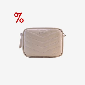 کیف دوشی چرم زنانه کرم مدل d088 (فاقد جعبه)