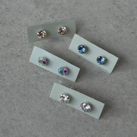 گوشواره های نگین رنگی نقره