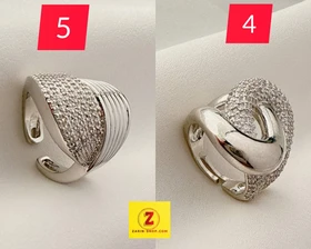 انگشتر زنانه فری سایز نگینی مارک CM