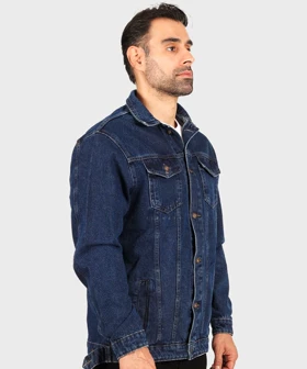 کت جین سورمه ای ساده 0215